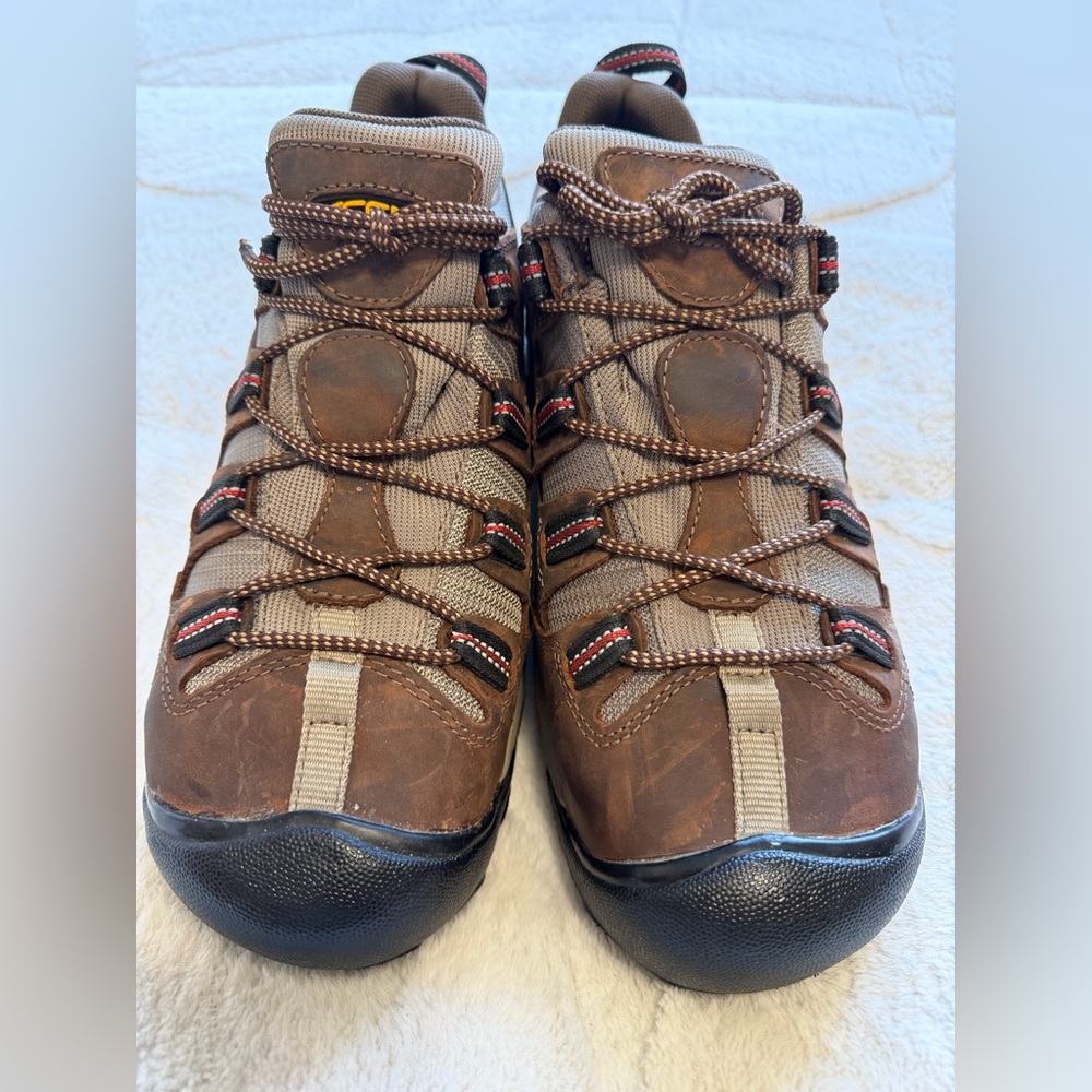 Like NEW! $135 KEEN Flint II Brown Work Hiking Shoes 10 - Picture 3 of 9
